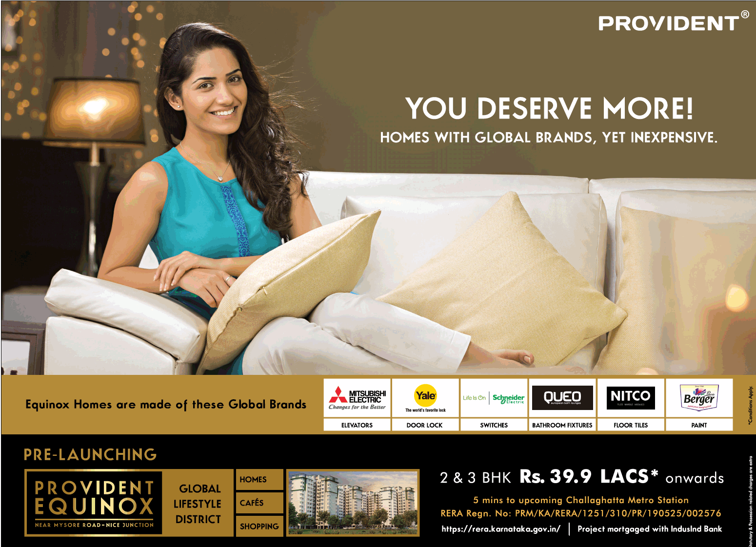 Pre-launcing Provident Equinox near Mysore road nice junction in Bangalore